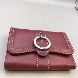 Liz & Co. Tri-Fold Wallet Brown With Circle Buckle New Condition